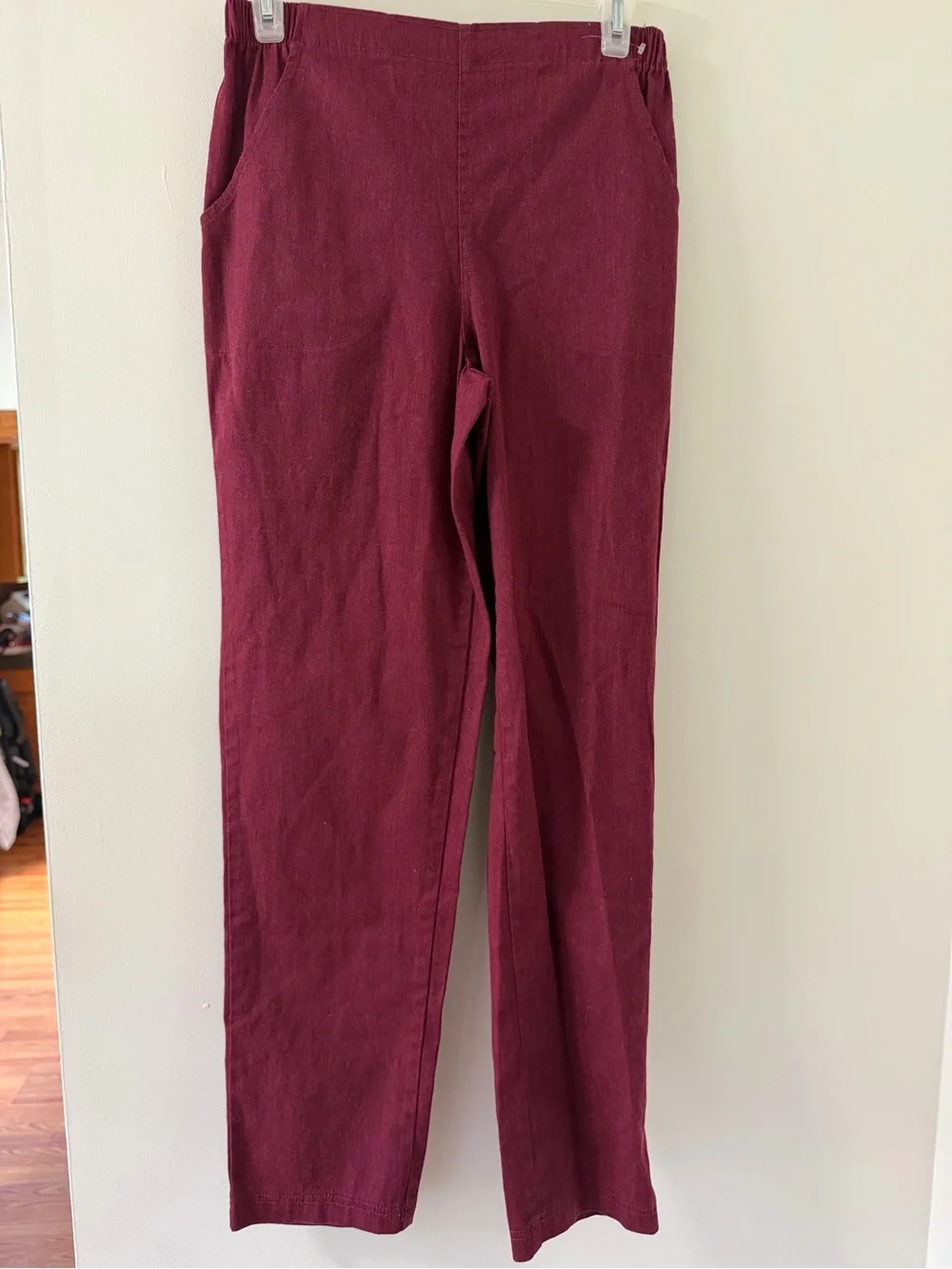 croft & barrow Men's Wine Corduroy Elastic Waist Pants